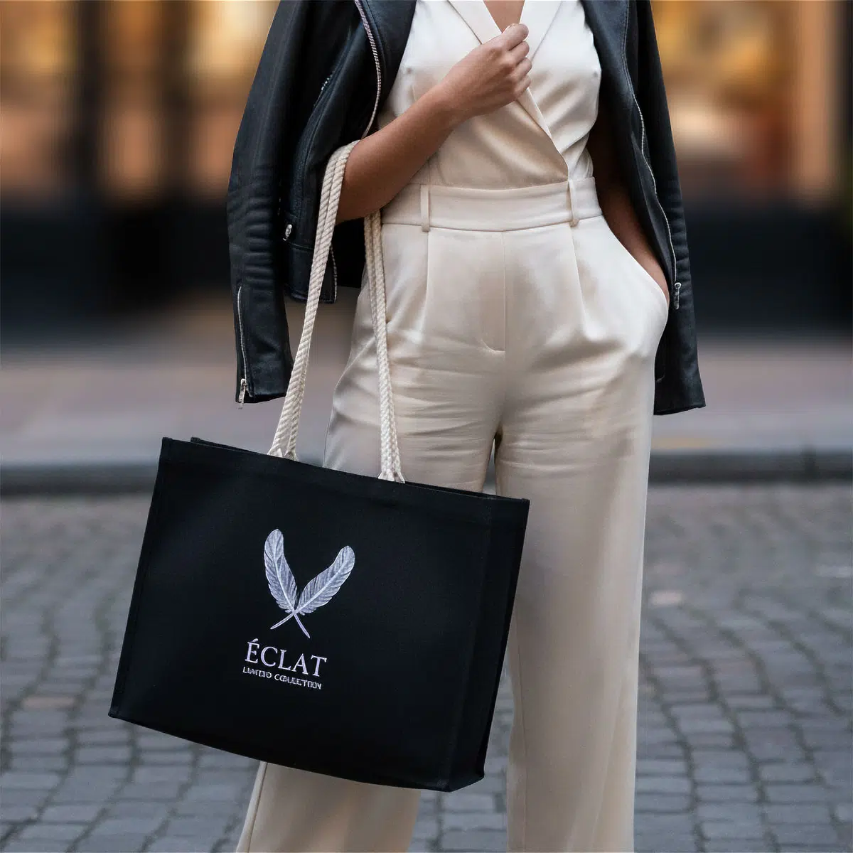 Edle Stofftaschen mit Druck für Mode-Boutiquen & Shops